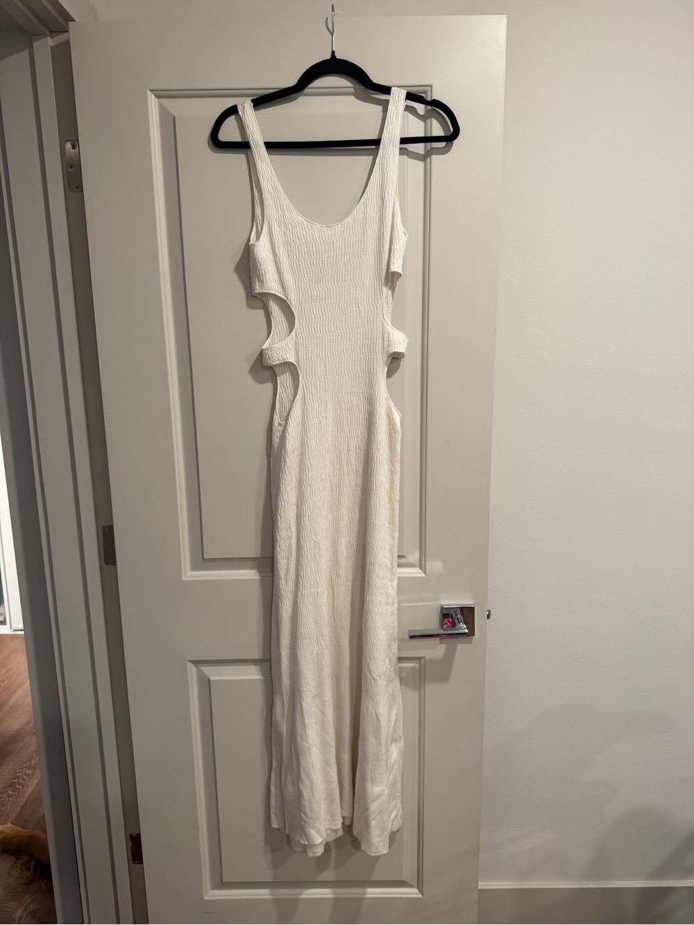 Chloe Sleeveless Cutout Maxi Dress in Ivory